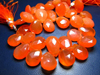 8 inches AAA - so -gorgeous - high - quality - nice- colour - orange - CARNELIAN - FACETED - pear briolett - briolett - huge size 7 - 11mm